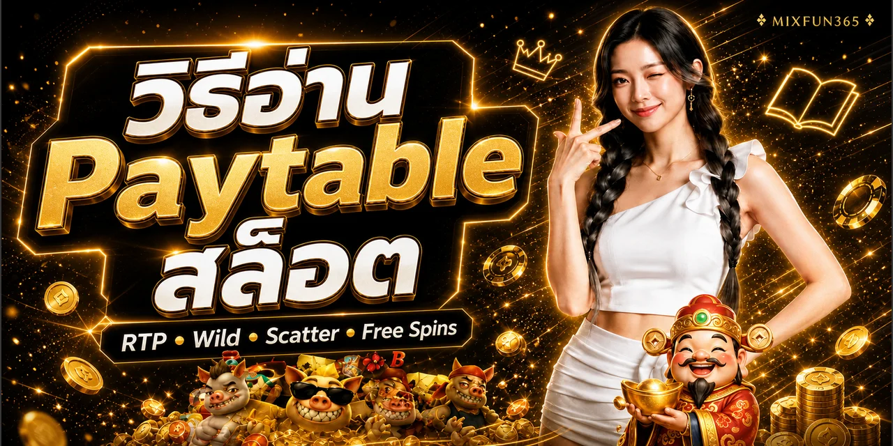 MIXFUN365 วิธีอ่าน Paytable สล็อต RTP และ Free Spins
